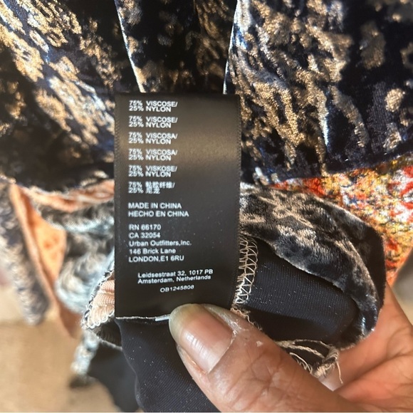 Free People Vancouver Velvet Button Down Shacket Small Multicolor Snap Closure - Picture 11 of 14